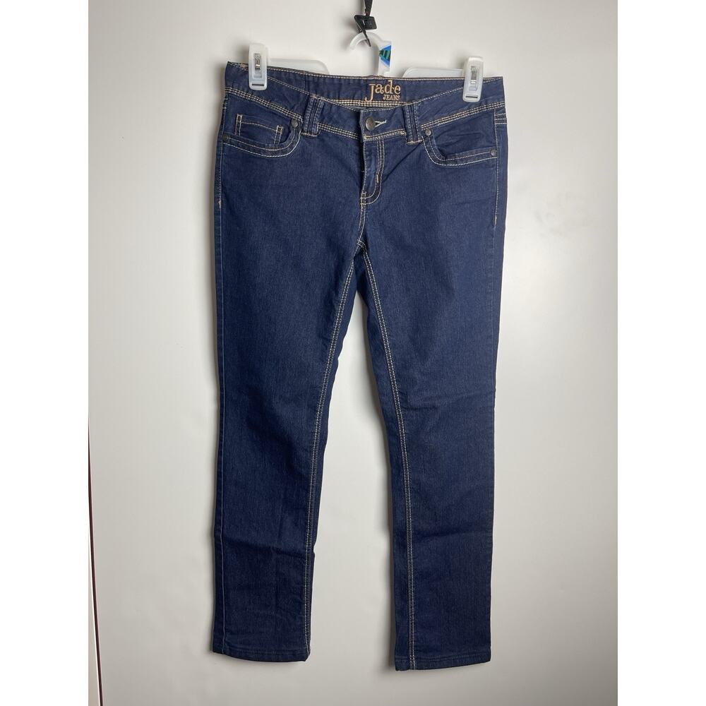 Jade Jeans Womens Blue Denim Skinny Leg Stretch Dark Wash Casual Size 9/10 32x30